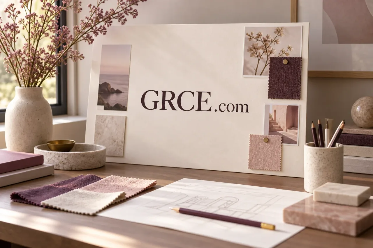 An independent design studio: illustrative GRCE.com branded application
