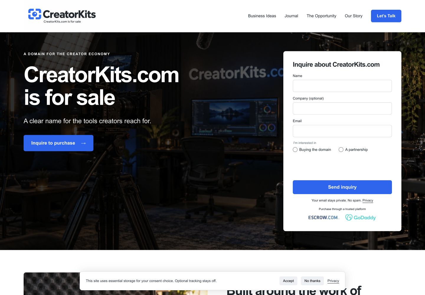 CreatorKits.com current website preview