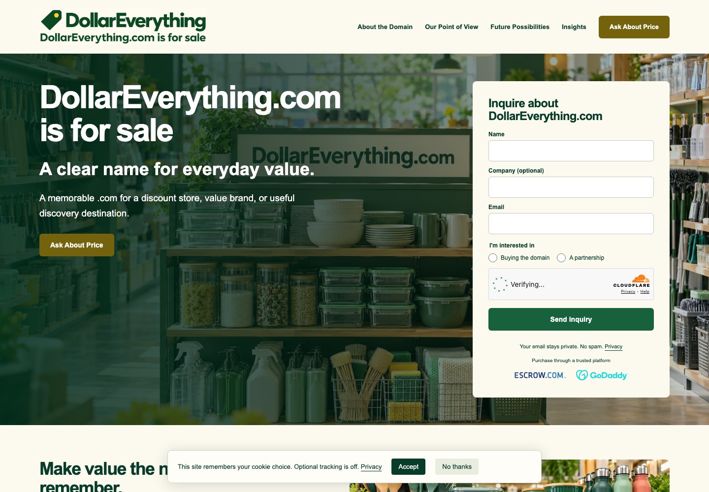 DollarEverything.com current website preview