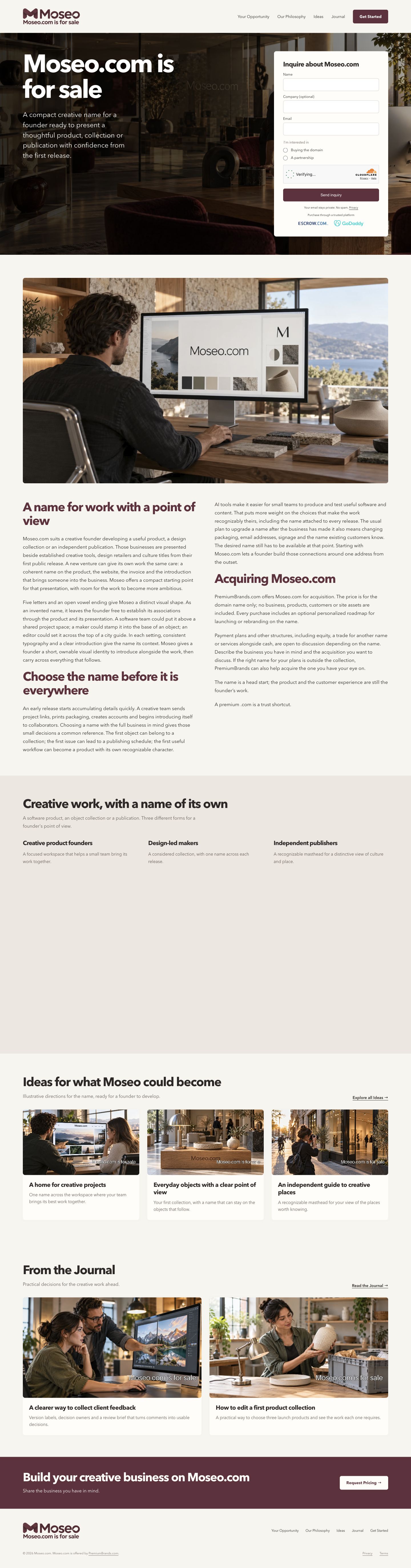 Moseo.com current website preview