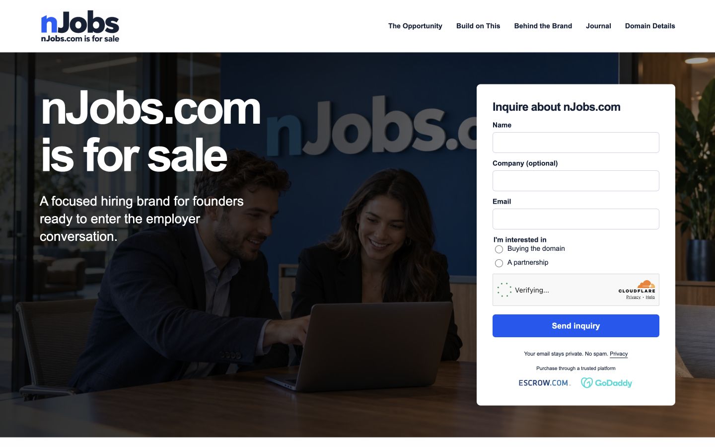 nJobs.com homepage screenshot
