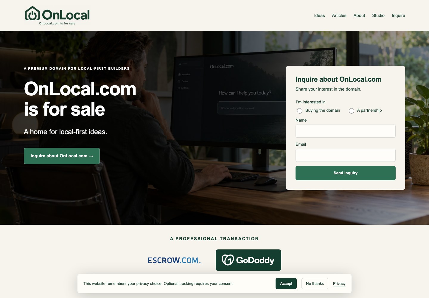 OnLocal.com current website preview