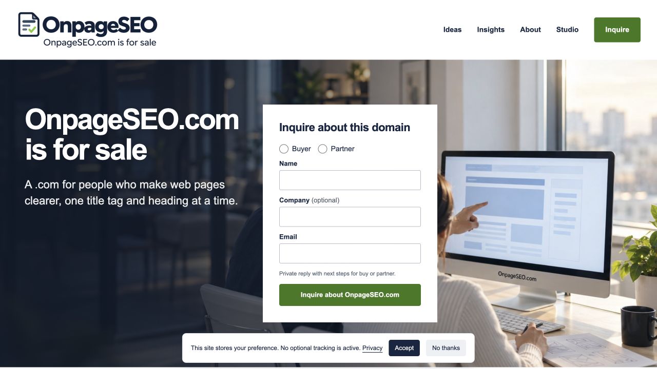 OnpageSEO.com current website preview