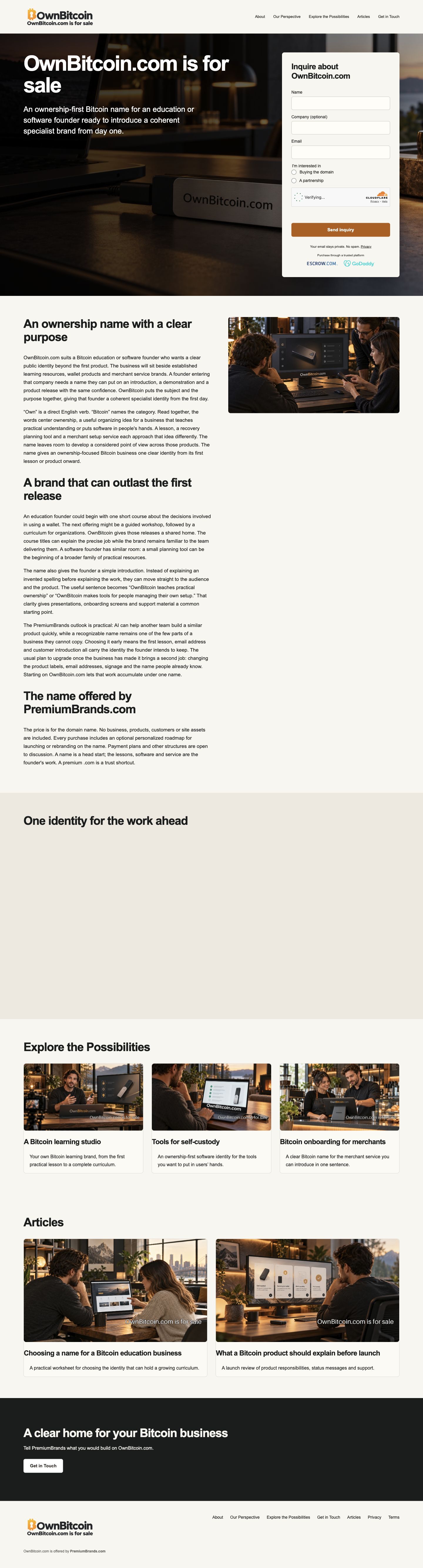 OwnBitcoin.com current website preview