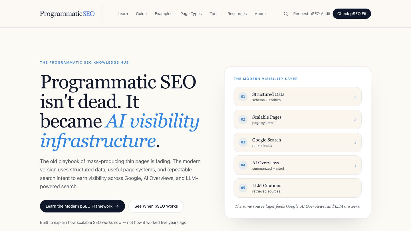 ProgrammaticSEO.com current website preview
