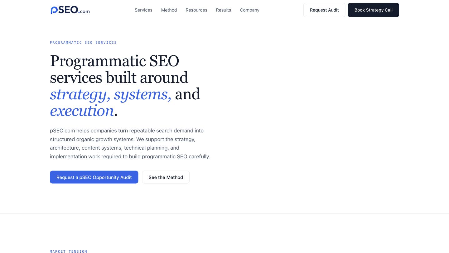 pSEO.com current website preview