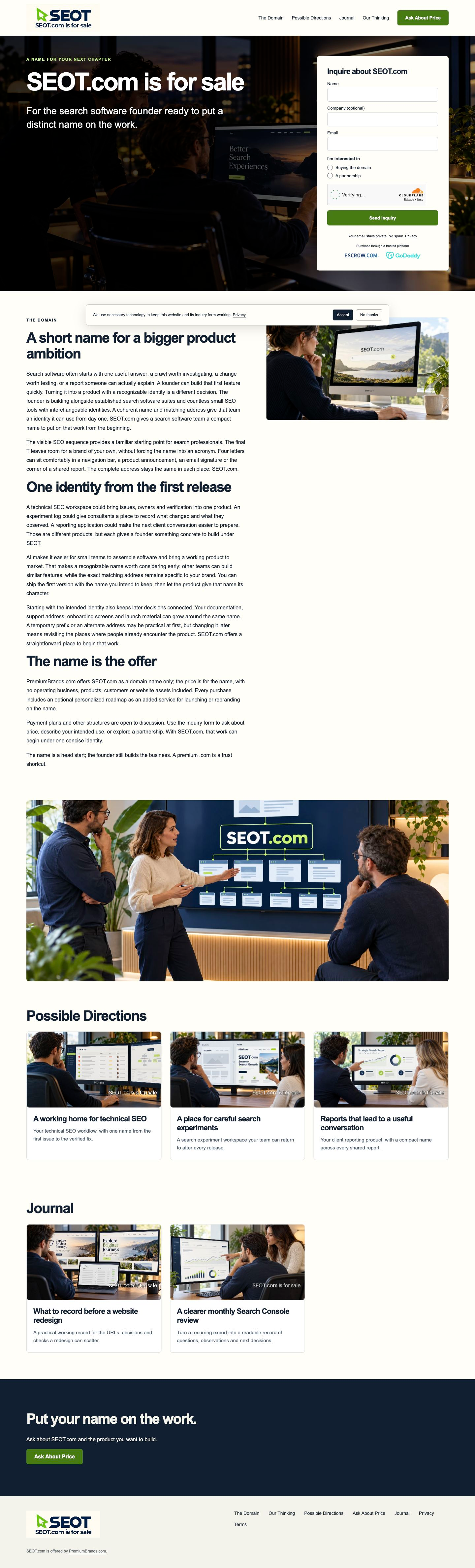 SEOT.com current website preview